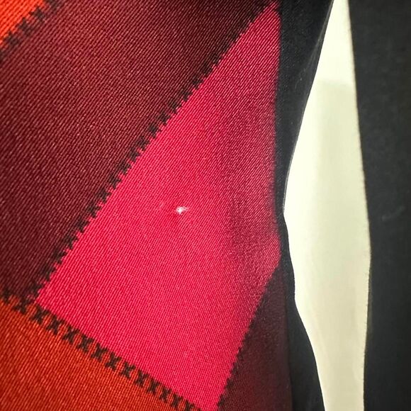 VTG 90s PRIDE & JOY Black Red Patchwork Faux Suede‎ Button Jacket Womens 10P - Picture 4 of 7